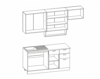 РМ-Кухонный гарнитур Сакура-3 2200/1600